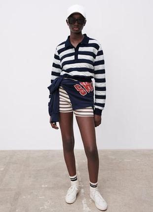Актуальный поло свитшот размер с - м zara оригинал новая коллекция