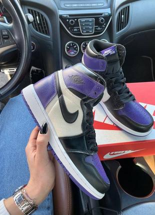 Кросівки air jordan 1 mid court purple кроссовки