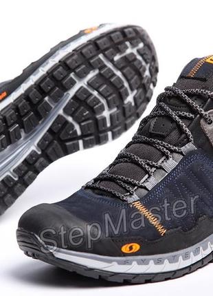 Кожаные зимние ботинки, кроссовки термо, salomon 3d chassis denim gore-tex