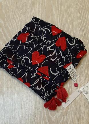 Шарф сердечка хустина косинка