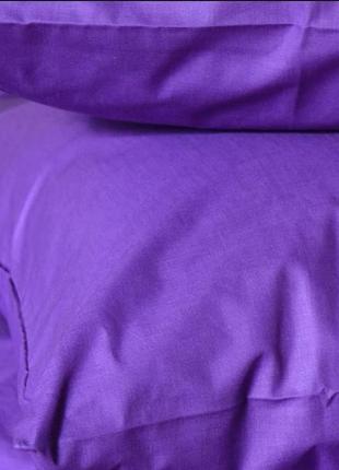 Комплект постільної білизни / постільна білизна, однотонний набір, фіолетовий, 100% бавовна2 фото
