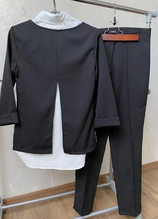 Женский костюм тройка🔥брючный костюм блузка брюки топ костюм🔥🔥🔥италия2 фото