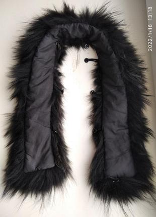 Хутряний комір на пальто куртку натуральне хутро2 фото
