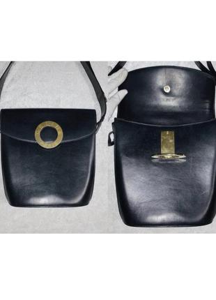 Винтажная аутентичная оригинальная кожаная сумка через плечо celine paris6 фото