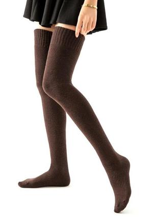 Теплые заколенки коричневого цвета