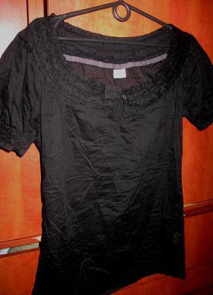 Блуза батист черная