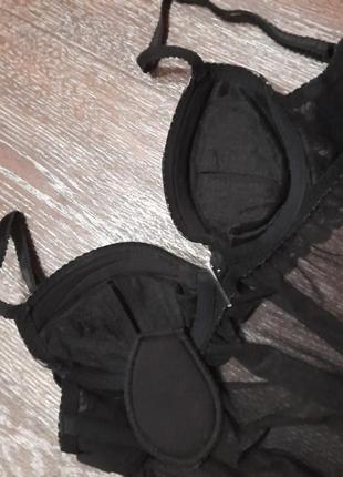 Брендовый шикарный пеньюар р. 8 от ann summers вынимаемый пушап кружево косточки7 фото