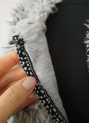 Harvey & jones сіра хутряна жилетка жилет накидка3 фото