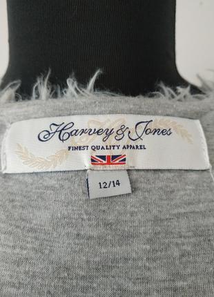Harvey & jones сіра хутряна жилетка жилет накидка6 фото