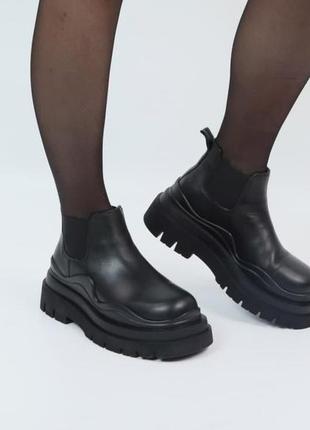 Ботинки женские в стиле bottega Cab veneta