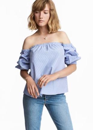 Сорочка блузка від h&m з відкритими плечима