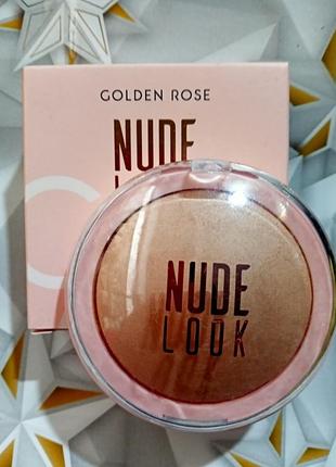 Golden rose nude look sheer baked powder

пудра для лица