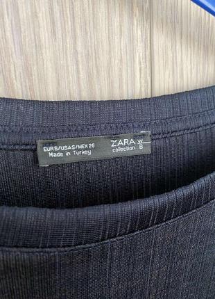 Актуальний топ блуза від zara з подовженим рукавом на куліске з розрізами 0113 фото