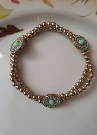 Красивый , нежный браслет

, вставки бирюзы