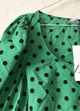 Zara блуза в горох4 фото