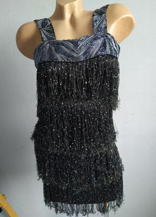Трендовое платье с бахромой.1 фото