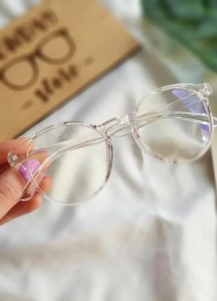 Женские имиджевые очки в прозрачной оправе / прозрачные очки / жіночі іміджеві окуляри в прозорій оправі1 фото