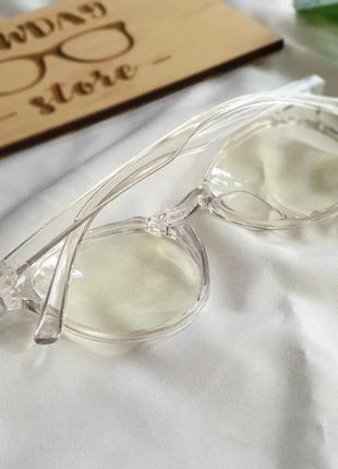 Женские имиджевые очки в прозрачной оправе / прозрачные очки / жіночі іміджеві окуляри в прозорій оправі4 фото