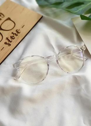 Женские имиджевые очки в прозрачной оправе / прозрачные очки / жіночі іміджеві окуляри в прозорій оправі2 фото