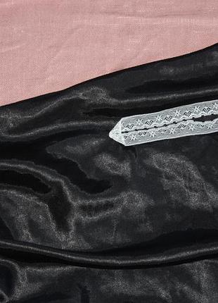 Нежная шелковая ночная рубашка с кружевом пеньюар