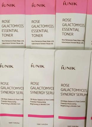 Зволожуючий тонер з екстрактом троянди iunik rose galactomyces essential toner3 фото