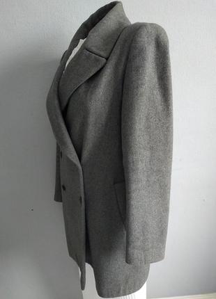 Пальто с шерстью двубортное, zara.7 фото