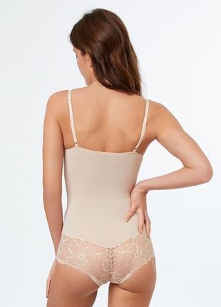 Etam боди rose body beige ажурное кружевное3 фото