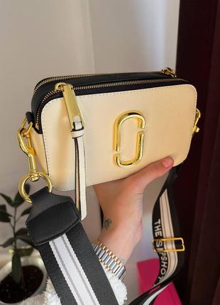 Marc jacobs light beige брендовая бежевая шикарная сумочка жіноча розкішна бежева сумка бренд1 фото