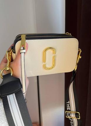 Marc jacobs light beige брендовий бежева шикарна жіноча сумочка розкішна бежева сумка бренд10 фото