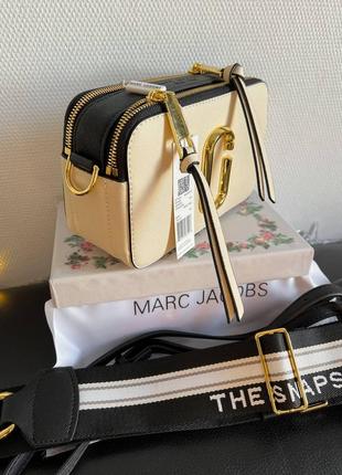 Marc jacobs light beige брендовая бежевая шикарная сумочка жіноча розкішна бежева сумка бренд4 фото