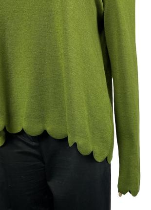 100% шерстяной свитер в стиле оверсайз с рельефным низом в красивой расцветке6 фото