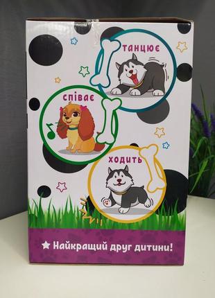 Собачка на повідку шпіц (співає пісні українською мовою, ходить, танцює) . подарункова коробка7 фото