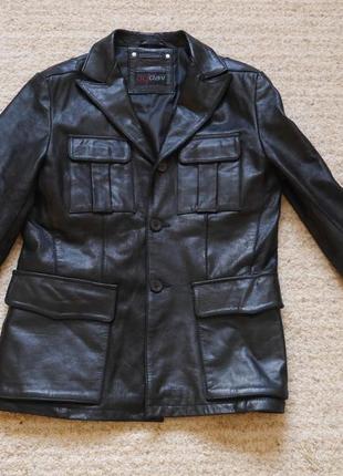 Куртка шкіряна чорна на розмір 50-52 olуdav2 фото