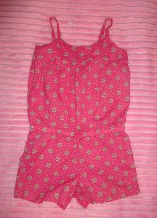Gap розовый хлопковый песочник ромпер на девочку 3 4 5 лет 98 104 110см