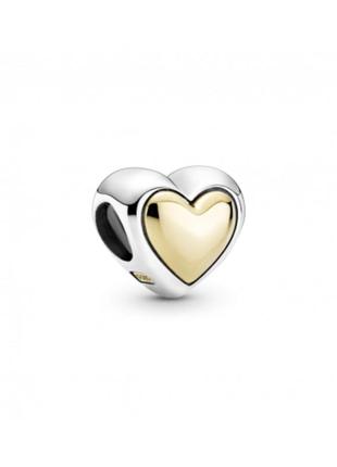 Шарм пандора золотое сердце сердечко с золотом золото новое с биркой серебро проба 925 золото 585 799415c008 фото