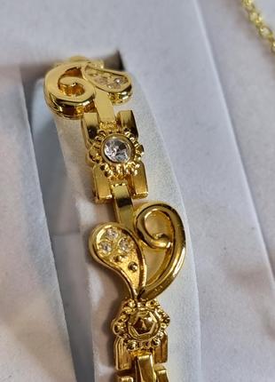 Шикарный винтажный комплект, гарнитур часы , браслет, цепочка с подвеской, серьги paul sabatini, оригинал8 фото