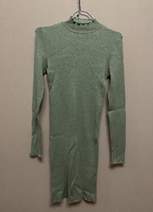 Тепле плаття сіре bershka
