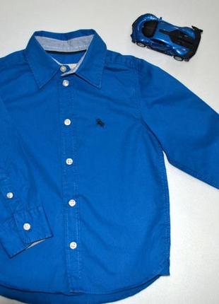 Стильная яркая  рубашка синяя h&m