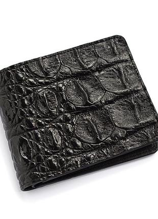 Кошелек из кожи крокодила  ekzotic leather черный (cw34_7)