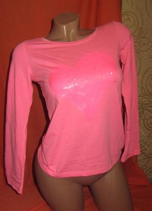 Лонгслив, реглан с сердцем