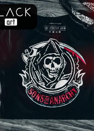 Футболка с росписью акрилом  sons of anarchy, размеры s / m / l /xl