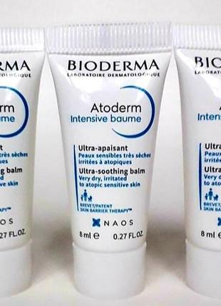 Биодерма атодерм интенсивный бальзам для сухой, атопичной кожи лица и тела bioderma atoderm baume intensive1 фото