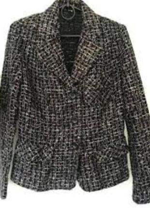 Гарний твідовий піджак чорний білий