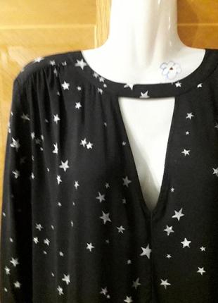 Брендовая 100% вискозная  красивая  туника с баской  блуза  р.l от firetrap6 фото