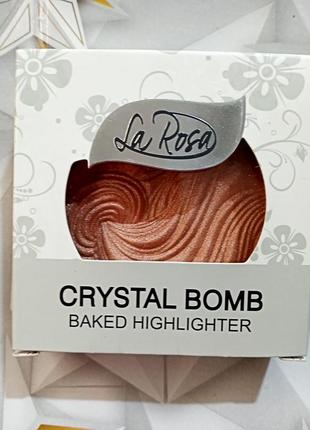 Новинка хайлайтер для обличчя la rosa crystal bomb кришталева бомба lh-1204 baked highlighter