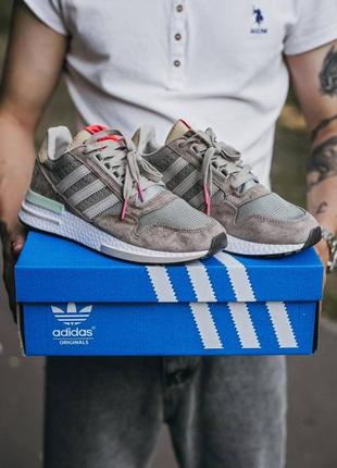 Мужские кроссовки adidas cheap zx 500 grey beige
