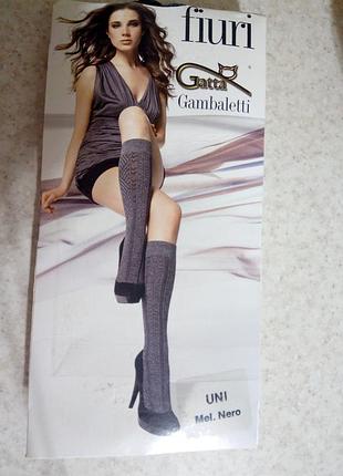 Узорчатые гольфы gatta т.серые