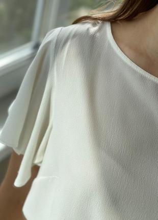 Молочная блуза со стяжкой 1+1=34 фото