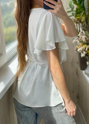 Молочная блуза со стяжкой 1+1=35 фото