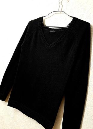 Кофточка джемпер чёрный тёплый вязаный пуловер женский демисезонный бренд terranova2 фото